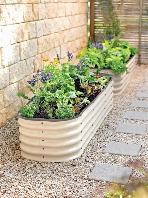 galvanized steel raised garden planter